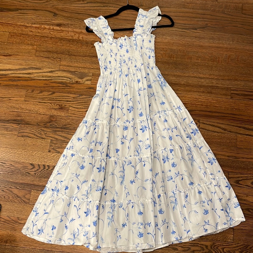 Hill House Ellie Nap Dress- Blue Botanical